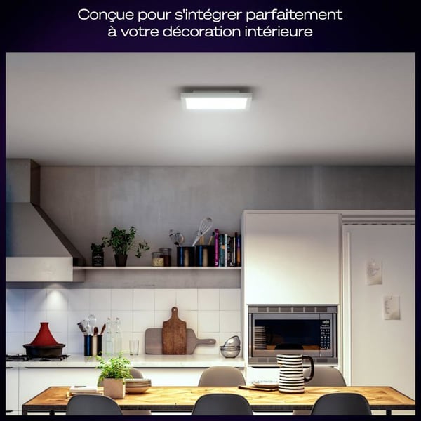 Stemnings LED-panel - Philips Hue - 30x30 cm - 3750 lumen - Hvid - Fjernbetjening inkluderet