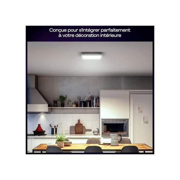 Stemnings LED-panel - Philips Hue - 30x30 cm - 3750 lumen - Hvid - Fjernbetjening inkluderet