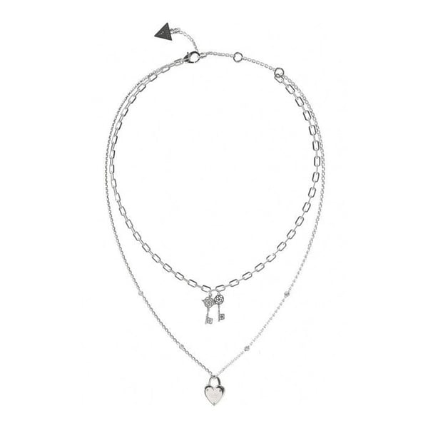 Collier - GUESS - JUBN04216JWRHT-U - Rostfritt stål - Silverfärgad - Karbinhake