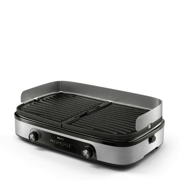 Philips Bordsgrill, Vändbara plattor, silver (HD6222/90)