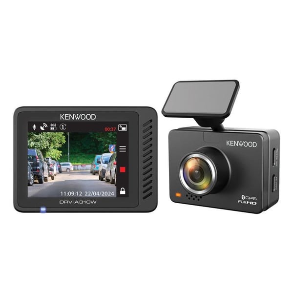 Kenwood DRV-A310W Dashcam Full HD WiFi GPS Musta - Näkökulma 136° Näyttö 2"