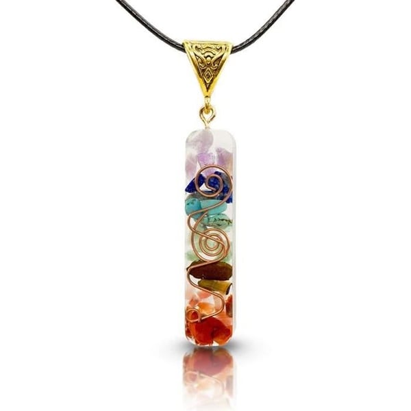 7 Chakras Halsband - Ej specificerat - Ametist - Naturstenar - Orgonit - Blandat