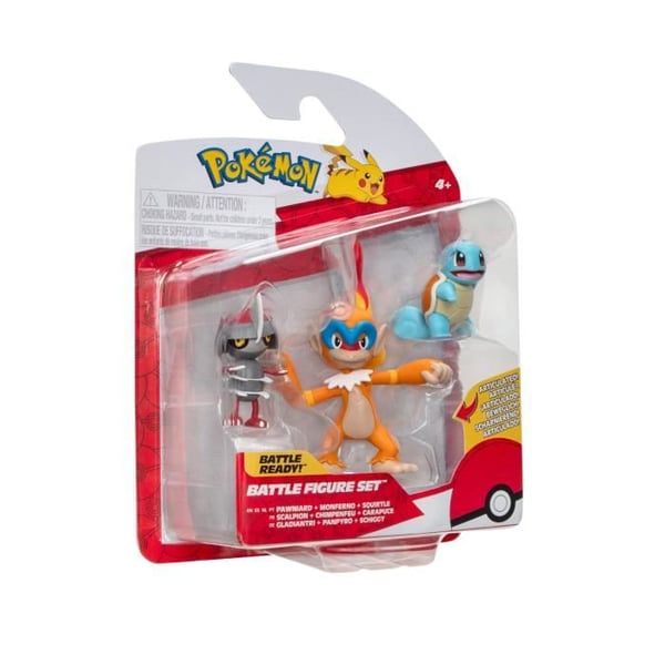 Stridsfigur - JAZWARES - PKW3058 - Set med 3 figurer - Pokémon