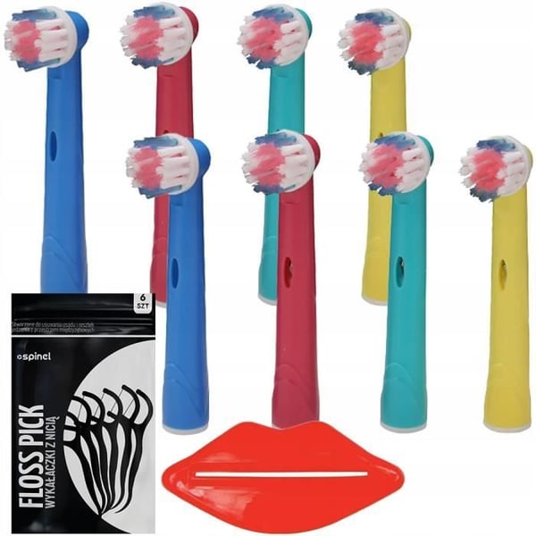 Barnborstar - Oral B - Precision Kids - Kompatibla roterande - 8-pack - Effektiv rengöring