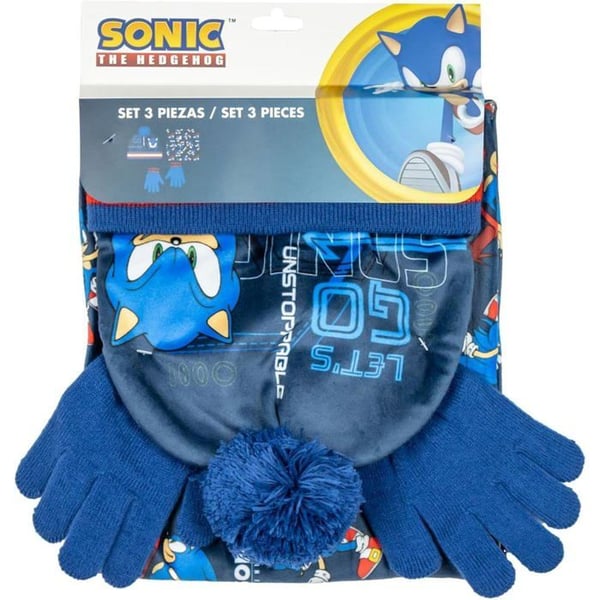Vintertilbehørssæt - CERDA - Sonic - Hue med pompon - Snood - Matchende handsker