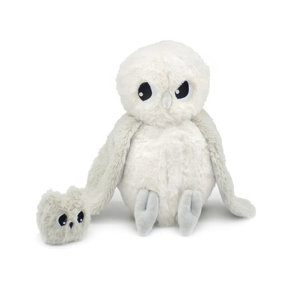 Plysch - LES DÉGLINGOS - Uggla - Mamma och Bebis - 24 cm - Mjukhet och Ömhet