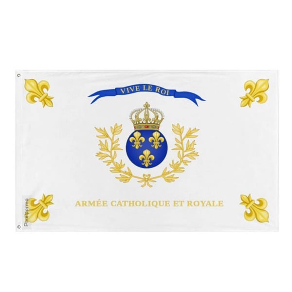 Regementets fanor Vendé – 90 x 150 cm – Polyester – Metallöglor – Hållbar polyester