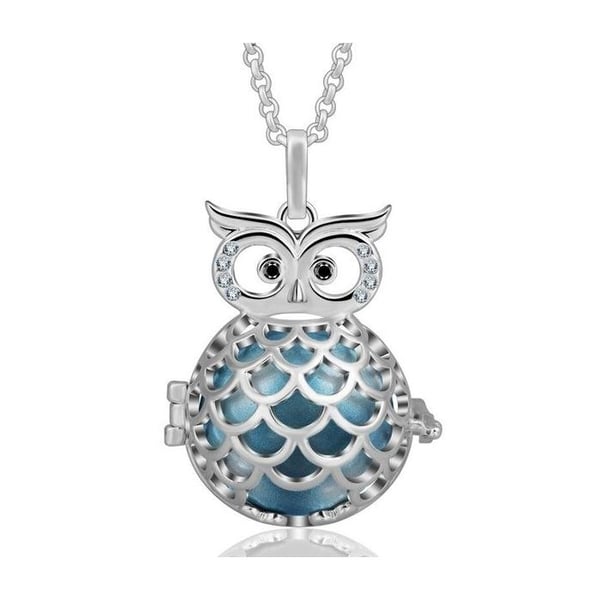 Crystal Owl Cage Gravid Bola med Blue Chime
