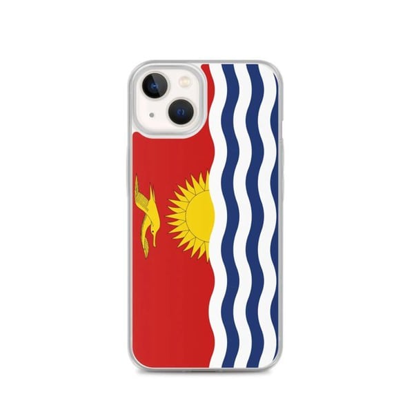 Mobilskal – Kiribati-flagga – Kompatibel med iPhone 13 – Mjuk fodral – Slitstark och stötresistent - Silikon - Pixelforma
