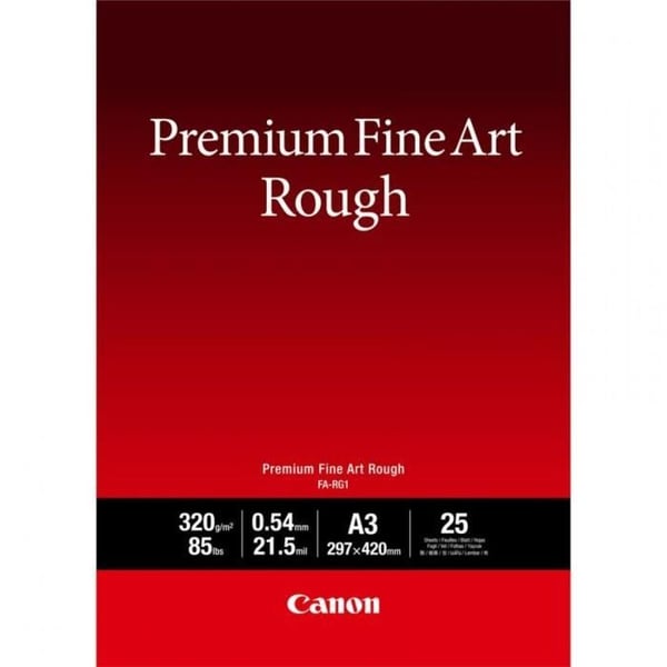 Bläckstrålepapper - CANON - Premium Fine Art Rough - A3 - 25 ark - 320 g/m²