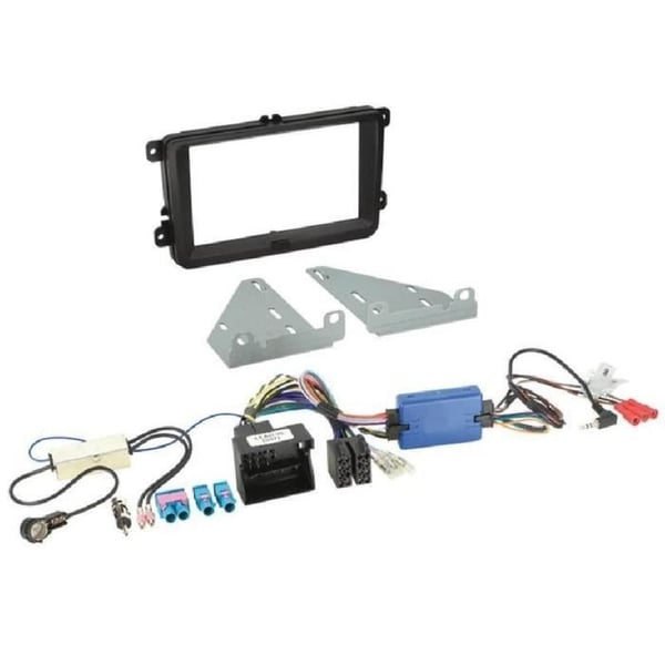 Kit för installation av bilradio - GENERISK - VW Seat Skoda - Svart - Universell - Antenn ingår