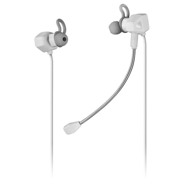 Mars Gaming MIHXW White In-Ear-hörlurar med mikrofon för PS4/PS5/XBOX/SWITCH/PC