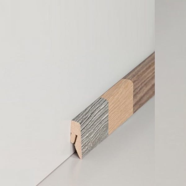 PROVISTON MDF-sockel 15 x 40 x 2500 mm ek för att limma, klämma, skruva &amp; spikbelagd MDF-kärna 12,5 meter | 5 stycken