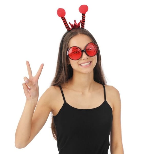 Set glasögon och hårband - LILLA CLOWN - LILLA CLOWN 24268 - Röd - Vuxen - Karneval/Halloween