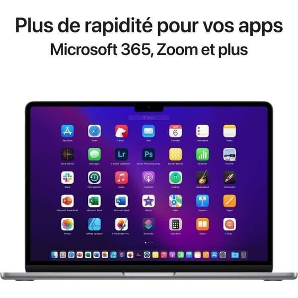Apple - 13,6" MacBook Air M2 - 8GB RAM - 256GB lagring - Space Grey - AZERTY - Begagnad - Bra skick