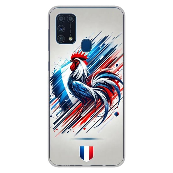 1001Coques - Silikonfodral kompatibelt med Samsung Galaxy M31 - Fransk tuppmönster - Originaldesign tryckt i Frankrike 1001Coques - Silikonfodral kompatibelt med Samsung Galaxy M31 - Fransk tuppmönster - Originaldesign tryckt i Frankrike