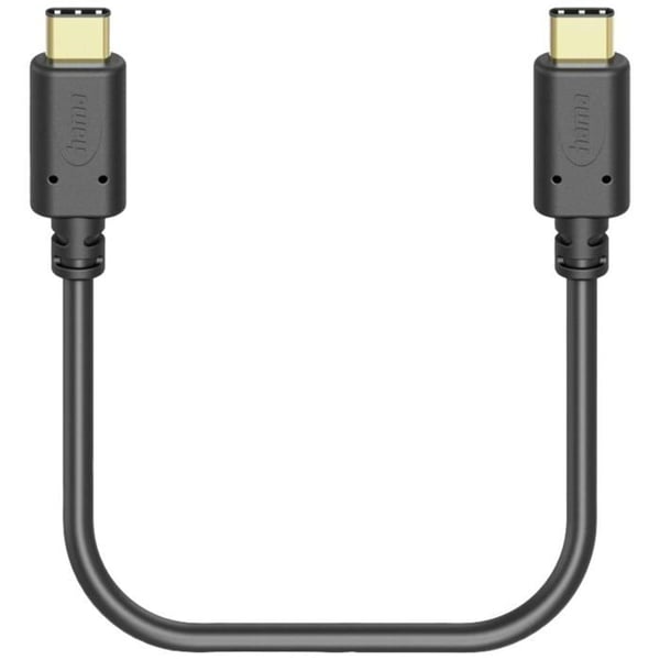 Hama USB-laddningskabel USB 2.0 USB-C® han, USB-C® han 1,50 m svart 00201591