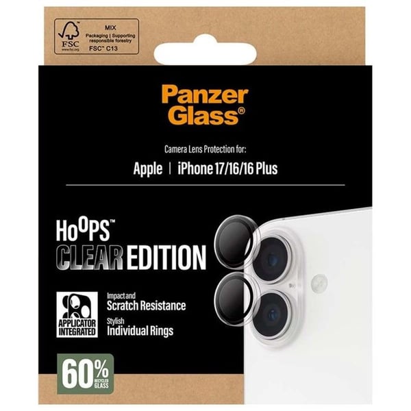 Skyddsglas - PANZER GLASS - iPhone 17 - Transparent - Skydd mot repor - Enkelt att installera