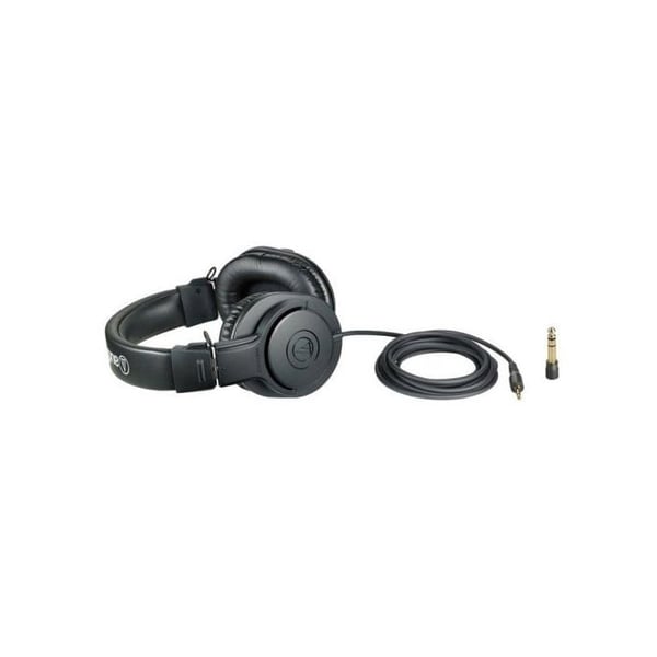 Studiohörlurar - AUDIO TECHNICA - ATH-M20x - Circumaural - Aktiv brusreducering - Svart