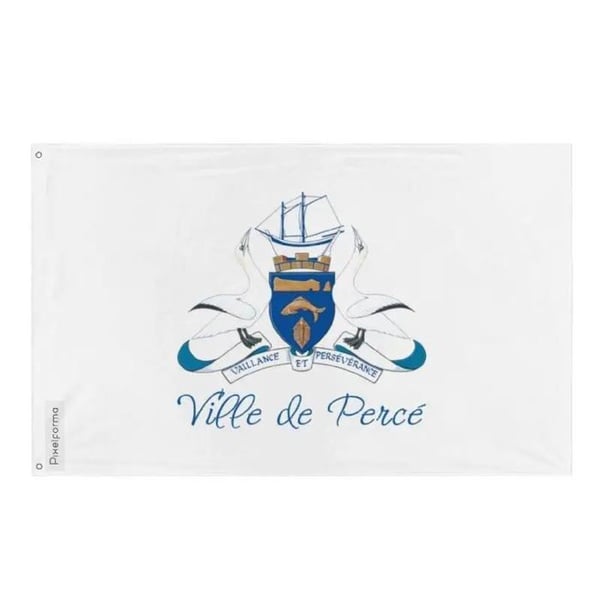 Drapeau Percé – 128 x 192 cm – Hållbar Polyester – 2 Metallöglor – Inomhus / Utomhus – Pixelforma