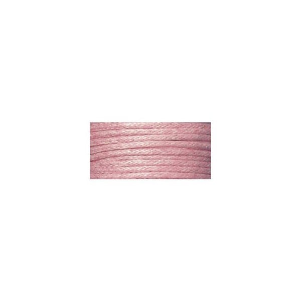Virkad bomull, vaxad, 1mm, kort 20 m, rosa