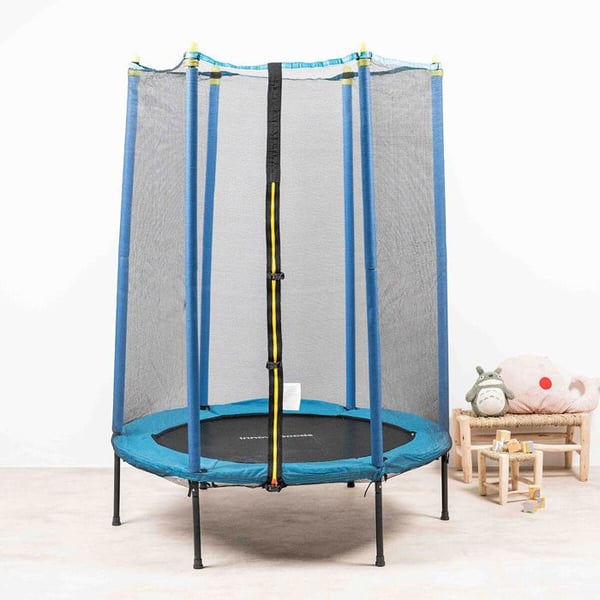 Trampolin - INNOVAGOODS - FJÄDERLEK - 140 cm - Säkerhetsnät - 3-6 år