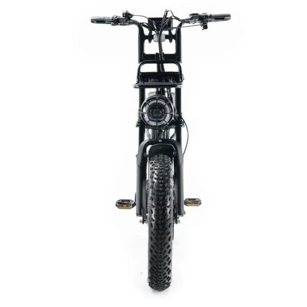 QMWHEEL V20 Pro Fatbike Elektrisk – Inbyggt alarmsystem – 20 tum – Motor 250W – 7 växlar – Räckvidd 60 km – Svart