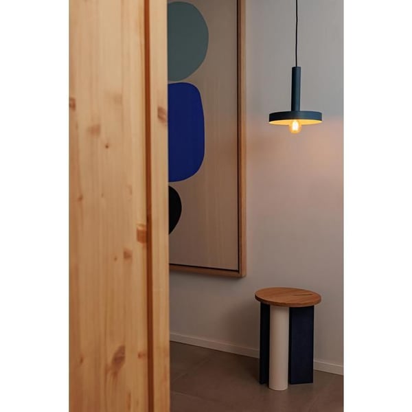 Taklampa - FARO - WHIZZ - Blå Kupol - Stål - 1 E27-lampa