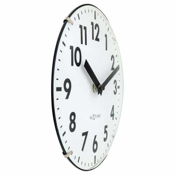 Väggklocka - NEXTIME - Duomo Mini 3533WI - Vit - Rund - Klassisk Tidlös