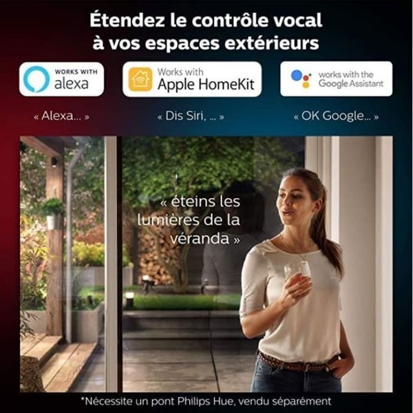 PHILIPS Hue White and Color Ambiance Daylo vägglampa - 15 W - Svart