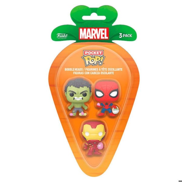 Figurine Funko Morot fickPOP blister Marvel Spiderman Hulk Iron Man (x3)
