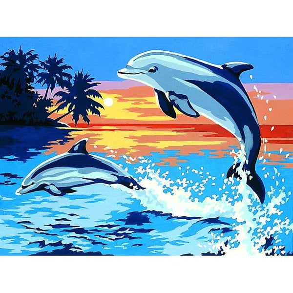 Antikt kanvas Arabesker 40x50cm