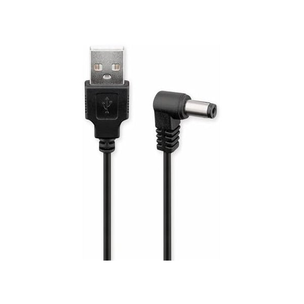 Anslutningskabel - GOOBAY - USB A till DC 5.5x2.1 - 5V - 1 m - svart