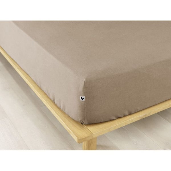 Drap housse "Candice" alla storlekar Flanell av Bomull Effekten av Fjäril - Candice Ficelle - 180 x 200 cm