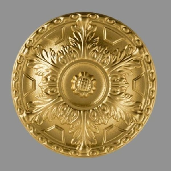 PROVISTON Stuckrosett i polystyren Diameter 400 mm Guld Hög kvalitet Stabil Lätt montering Takrosett Väggdekoration