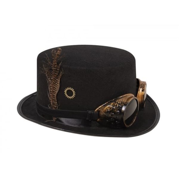 Steampunk-hatt i filt med glasögon och kugghjul - PTIT CLOWN - Tillbehör för kostym