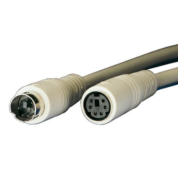 Kabel - ROLINE - 11.01.5630 - PS/2 Mini-DIN6 M/F - 3 m - Grå