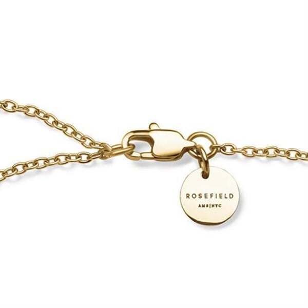 Halsband - ROSEFIELD - JNBRG-J812 - Guldpläterad 14k - Blå pärlor - Längd 45 cm