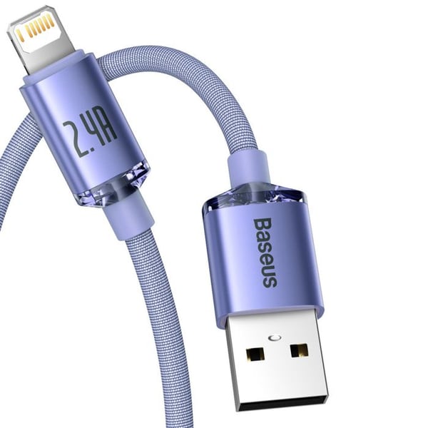 Lightning-kabel till USB Baseus 2M Lila