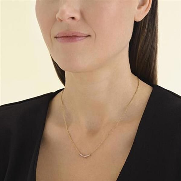 Halsband - ROSEFIELD - JNBRG-J812 - Guldpläterad 14k - Blå pärlor - Längd 45 cm