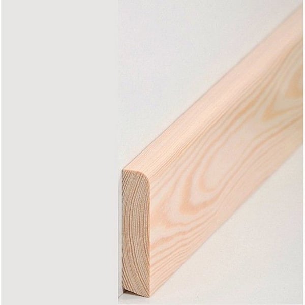 PROVISTON Massiv träsockel 13 x 58 x 2400 mm Furu att limma, skruva &amp; att spika 24 meter | 10 stycken