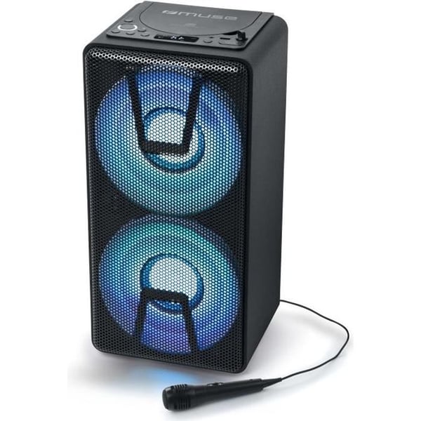 MUSE M-1820 DJ Bluetooth-kaiutin Party Box - 150W - CD-soitin - Yhteensopiva CD, CD-R/RW, MP3 MUSE M-1820 DJ Bluetooth-kaiutin Party Box - 150W - CD-soitin - Yhteensopiva CD, CD-R/RW, MP3