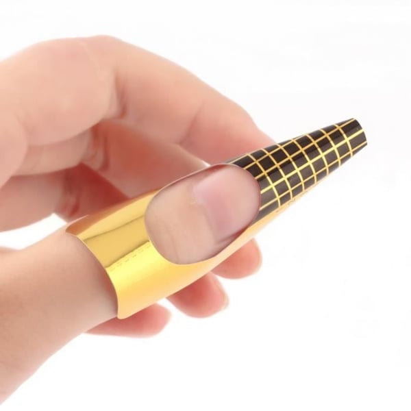 100 st Nail Art Tools Tånagelklistermärken Tips Förlängning UV Akryl