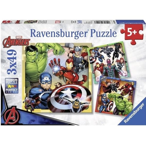 Ravensburger Avengers 3x49 pusselbitar för barn från 5 år och uppåt
