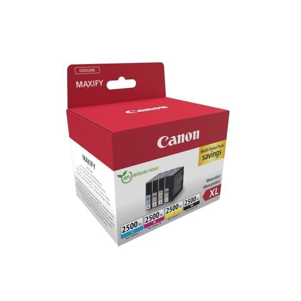 Flerpack bläckpatroner - CANON - PGI-2500XL Svart/Cyan/Magenta/Gul - Hög kapacitet