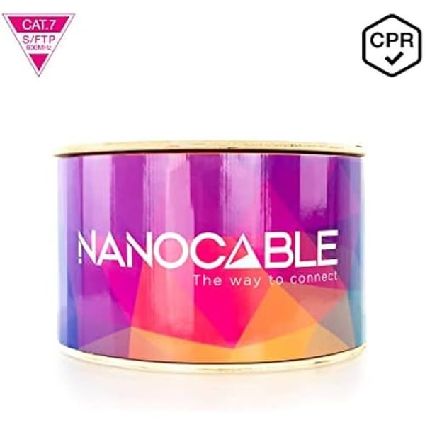 Nätverkskabel CAT.7 - NANO KABEL - 305 m - LSZH SFTP PIMF - AWG23 - Brandbeständig och låg rökutsläpp