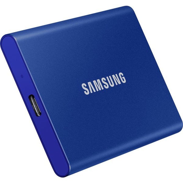 SAMSUNG - T7 Blå - Extern SSD - 2 To - USB 3.2 - Läshastighet upp till 1 050 Mo/s