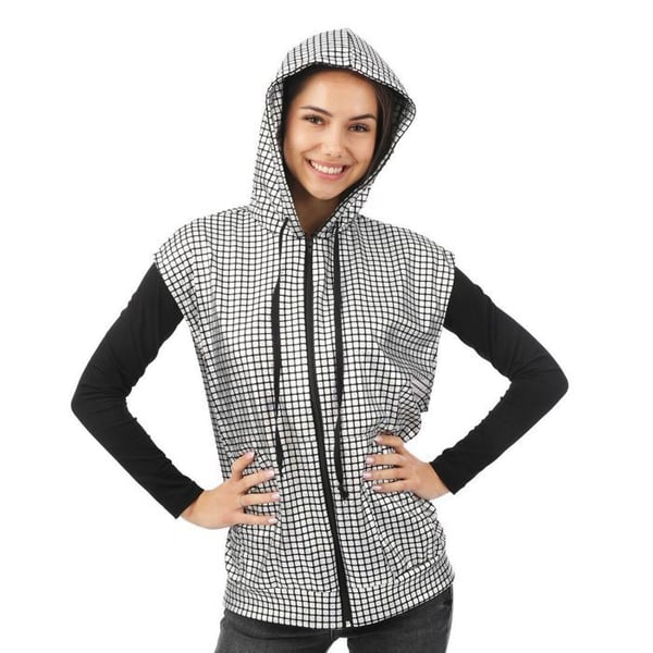 Disco hoodie väst - PTIT CLOWN - PTIT CLOWN - silver - S/M - Vuxen