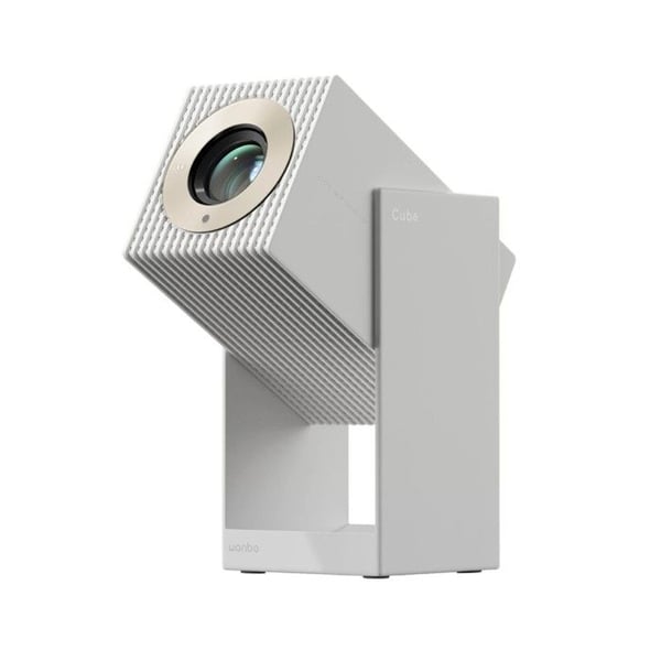 WANBO Cube 2 Pro — Bärbar projektor FHD 500 lm, Android TV 11, Vit