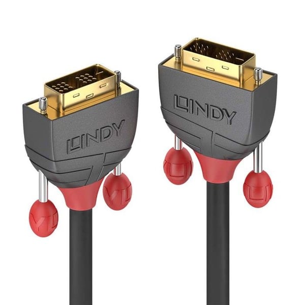 DVI-D Singel Länk Kabel - LINDY - Anthra Line - 10m - Trippel skärmad - 24 karats guld